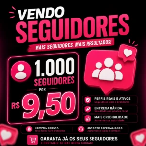 INSTAGRAM 1.000 Seguidores por R$ 9,50