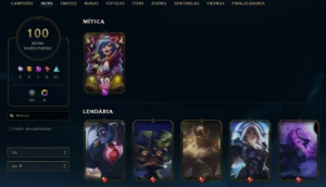 Conta League of Legends Full Acesso - 158 Champs e 100 Skins LOL