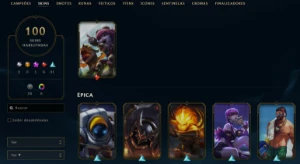 Conta League of Legends Full Acesso - 158 Champs e 100 Skins LOL