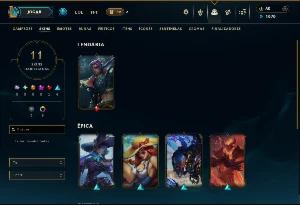 Prata 4 com 40 Champs e 11 Skins - League of Legends LOL