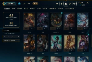 Prata 4 com 40 Champs e 11 Skins - League of Legends LOL