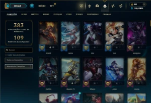 Unranked com 150 Champs e 246 Skins ( SUP / JG ) - League of Legends LOL