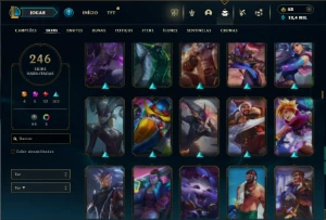 Unranked com 150 Champs e 246 Skins ( SUP / JG ) - League of Legends LOL