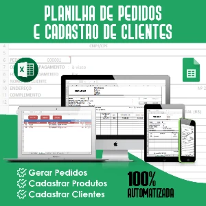Planilha Automatizada de Pedidos e Cadastro de Clientes