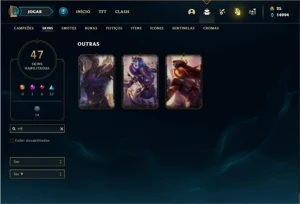 Conta prata 4 com 47 Skins e 84 Champs - League of Legends LOL