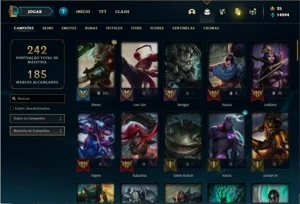 Conta prata 4 com 47 Skins e 84 Champs - League of Legends LOL