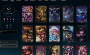 CONTA LEAGUE OF LEGENDS - 104 CHAMPS - 67 SKINS - UNRANKED LOL