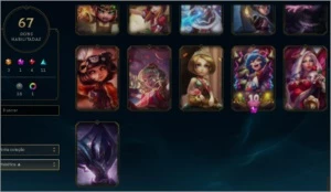 CONTA LEAGUE OF LEGENDS - 104 CHAMPS - 67 SKINS - UNRANKED LOL