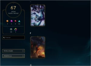 CONTA LEAGUE OF LEGENDS - 104 CHAMPS - 67 SKINS - UNRANKED LOL