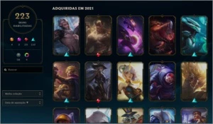 Conta ouro 2 com 223 skins - League of Legends LOL