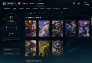 Conta Lol Gold 5, 108 Champions, 80 Skins (4 Vitoriosa) - League of Legends