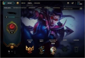 Conta Lol Gold 5, 108 Champions, 80 Skins (4 Vitoriosa) - League of Legends