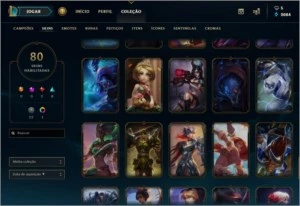 Conta Lol Gold 5, 108 Champions, 80 Skins (4 Vitoriosa) - League of Legends