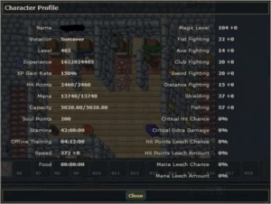 Mage Secura lvl 463 - 90 dias de Voucher - Tibia