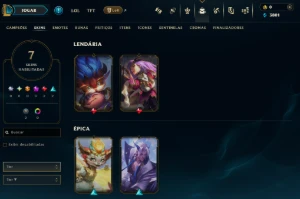 Conta Lol Ferro, Skins Lendárias, Lvl 39,Upada À Mão, 3K Ea - League of Legends