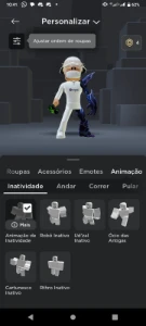 Conta Roblox criada em 2017, com vários intens de robux.