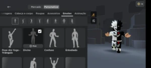 Conta Roblox criada em 2017, com vários intens de robux.