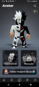 Conta Roblox criada em 2017, com vários intens de robux.
