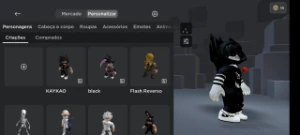 Conta Roblox criada em 2017, com vários intens de robux.