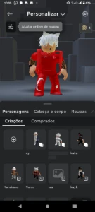 Conta Roblox criada em 2017, com vários intens de robux.