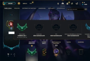 Esmeralda 1 com 43 Champs e 7 Skins + 9 Fragmentos - League of Legends LOL