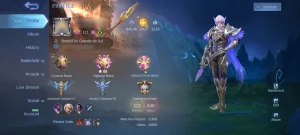 Conta PRO-Player (MPL) + 646 SKINS + Servidor Avançado - Mobile Legends