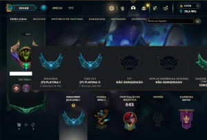 Platina 1 com TODOS os champs e 195 Skins ( Nivel 684 ) - League of Legends LOL