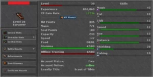 Conta com EK 96 Belobra, EK 81 Lutabra e makers! - Tibia