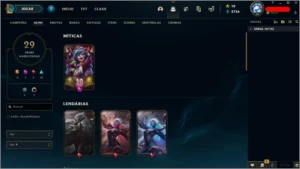 Conta com 29 skin's - League of Legends LOL