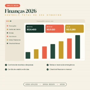Template Notion — Finanças 2026 | Controle Total do Dinheiro - Planilhas e Dashboards