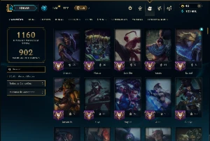 Platina 4 com TODOS os Champs e 562 Skins +4 Prestigios - League of Legends LOL