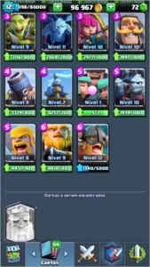 Conta clash royale desafiante III xp12 (4724 trofeus)