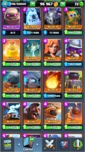 Conta clash royale desafiante III xp12 (4724 trofeus)