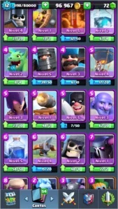 Conta clash royale desafiante III xp12 (4724 trofeus)