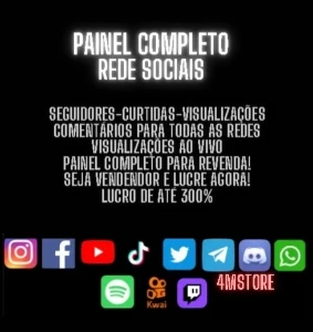 Painel Completo Revenda Para Rede Sociais E Streaming! - Redes Sociais