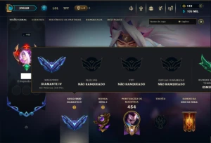 Diamante 4 com TODOS os Champs e 154 Skins +2 Prestigios