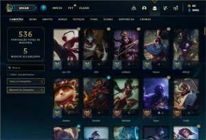 Conta ouro 3 com 150 Champs e 131 Skins - League of Legends LOL