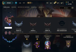 Prata 3 com TODOS os Champs e 160 Skins ( ADC / MID / JG )