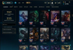 Prata 3 com TODOS os Champs e 160 Skins ( ADC / MID / JG ) - League of Legends LOL