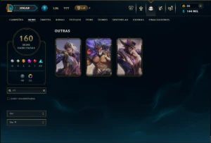 Prata 3 com TODOS os Champs e 160 Skins ( ADC / MID / JG ) - League of Legends LOL