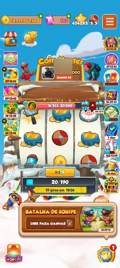 Conta Coin master nível 362 - Outros