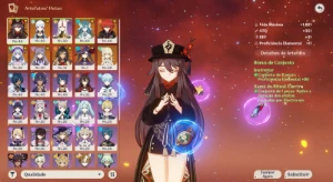 Conta Genshin Impact | Vodyanitsa + Hu Tao + Ayaka | Entrega