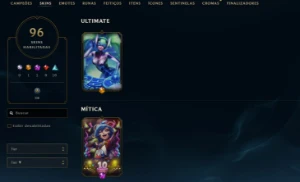 Conta LOL Full Acesso - 116 Champs e 96 Skins Sentinela RIOT - League of Legends