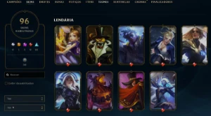 Conta LOL Full Acesso - 116 Champs e 96 Skins Sentinela RIOT - League of Legends