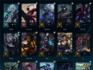 Conta LOL ouro 2 (platina 4 flex) 57% WinRate 9 Skins Lindas - League of Legends