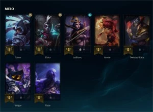 Conta LOL ouro 2 (platina 4 flex) 57% WinRate 9 Skins Lindas - League of Legends