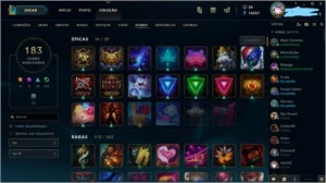 Conta league of legends ativa desde 2012, + 200 skins LOL