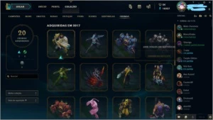 Conta league of legends ativa desde 2012, + 200 skins LOL