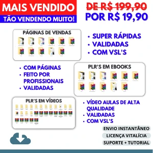Mega Pack PLR + Páginas de vendas + VSL - Assinaturas e Premium