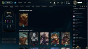 Conta com 228 skin e iconi de desafiante - League of Legends LOL